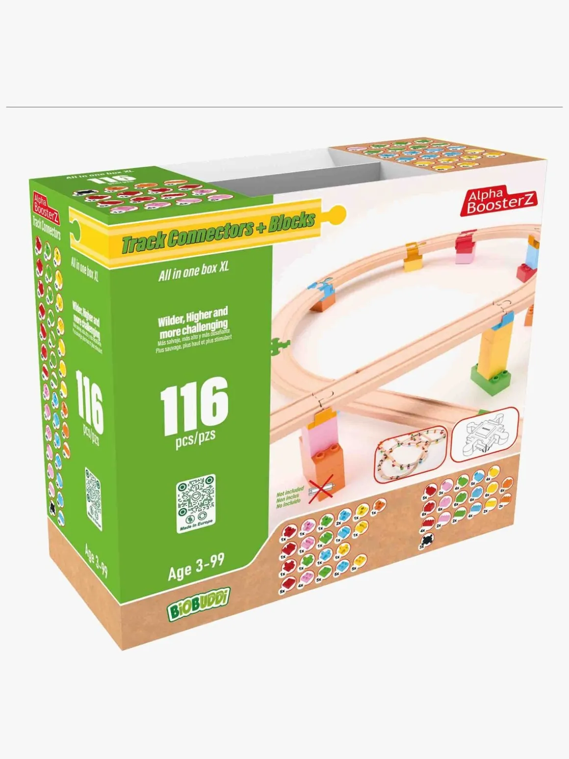 Alpha BoosterZ Track Connectors All In One Block Box XL Byggesæt 116 Dele