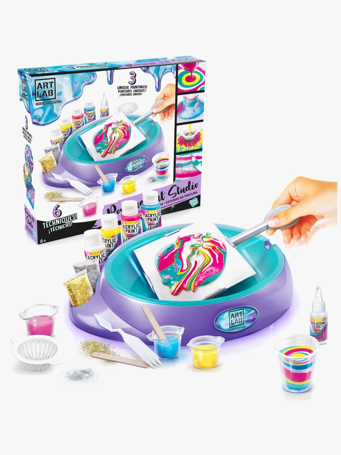 Art Lab Pouring Art Studio Malesæt