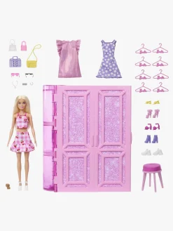 Barbie Dream Closet Legesæt med Dukke og Tilbehør