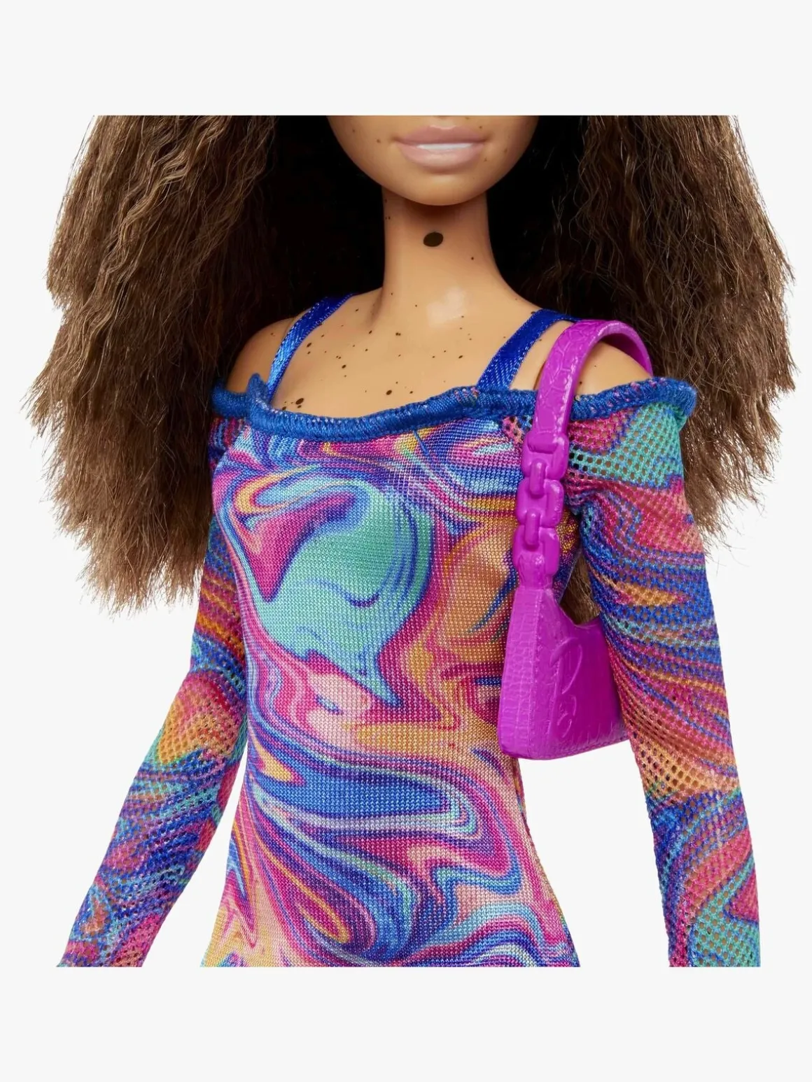 Barbie Fashionistas Dukke med Crepet Hår & Fregner