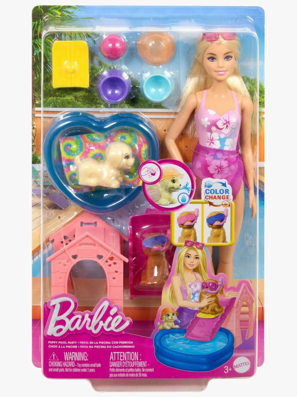 Barbie Puppy Pool Party Legesæt