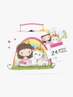 Barbo Toys Lillie & Ellie Kuffert med Gulvpuslespil 24 Brikker