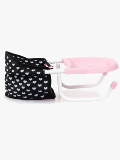 Bayer Design Babystol til Bord med Bakke, Sort/Lyserød