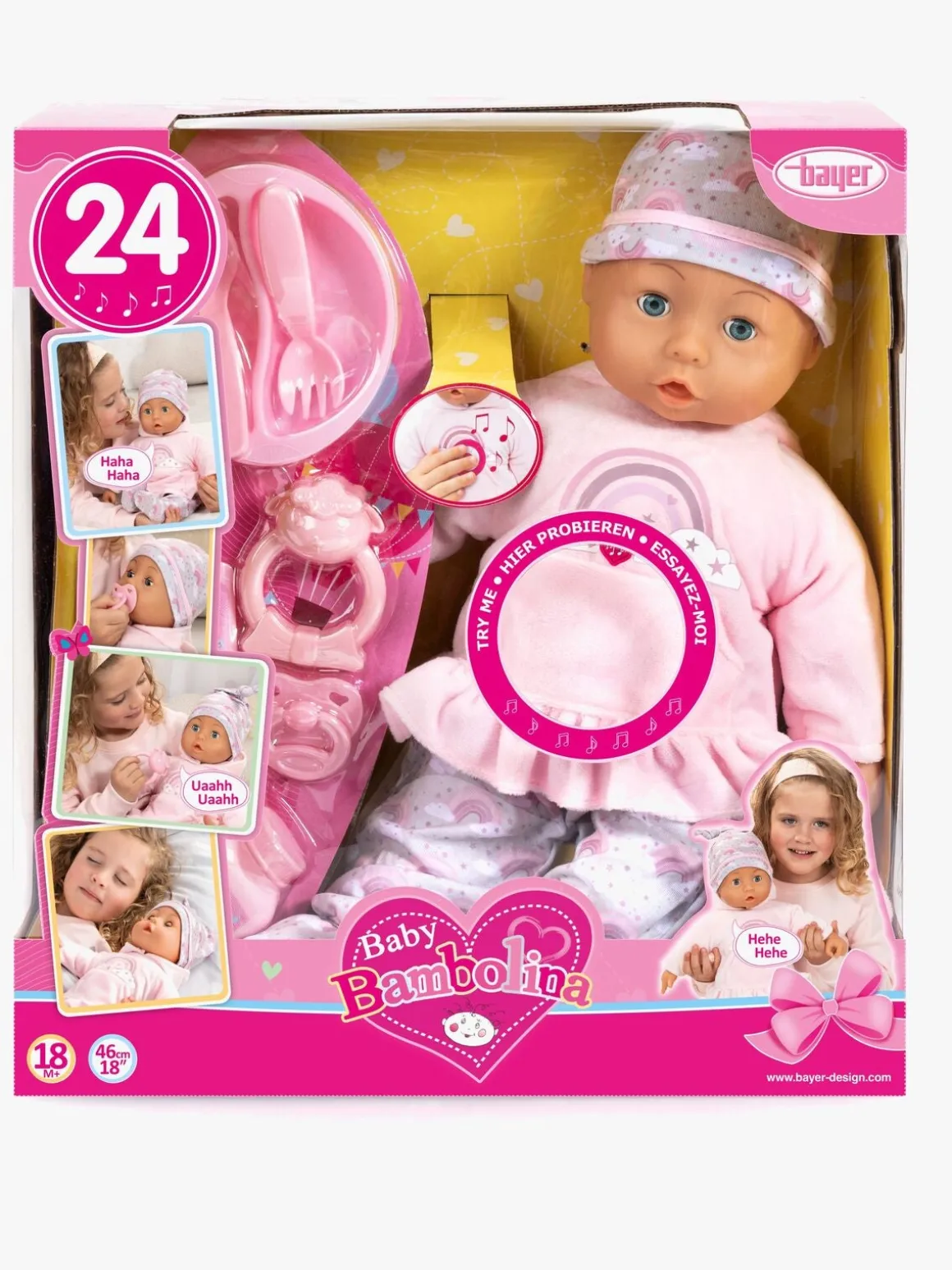 Bayer Design Bambolina Interaktiv Dukke 46 cm