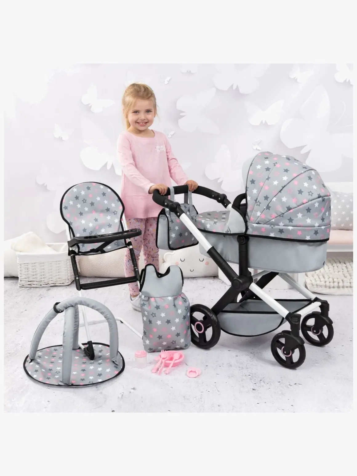 Bayer Design Combi Dukkevogn Xeo Sæt, Grey