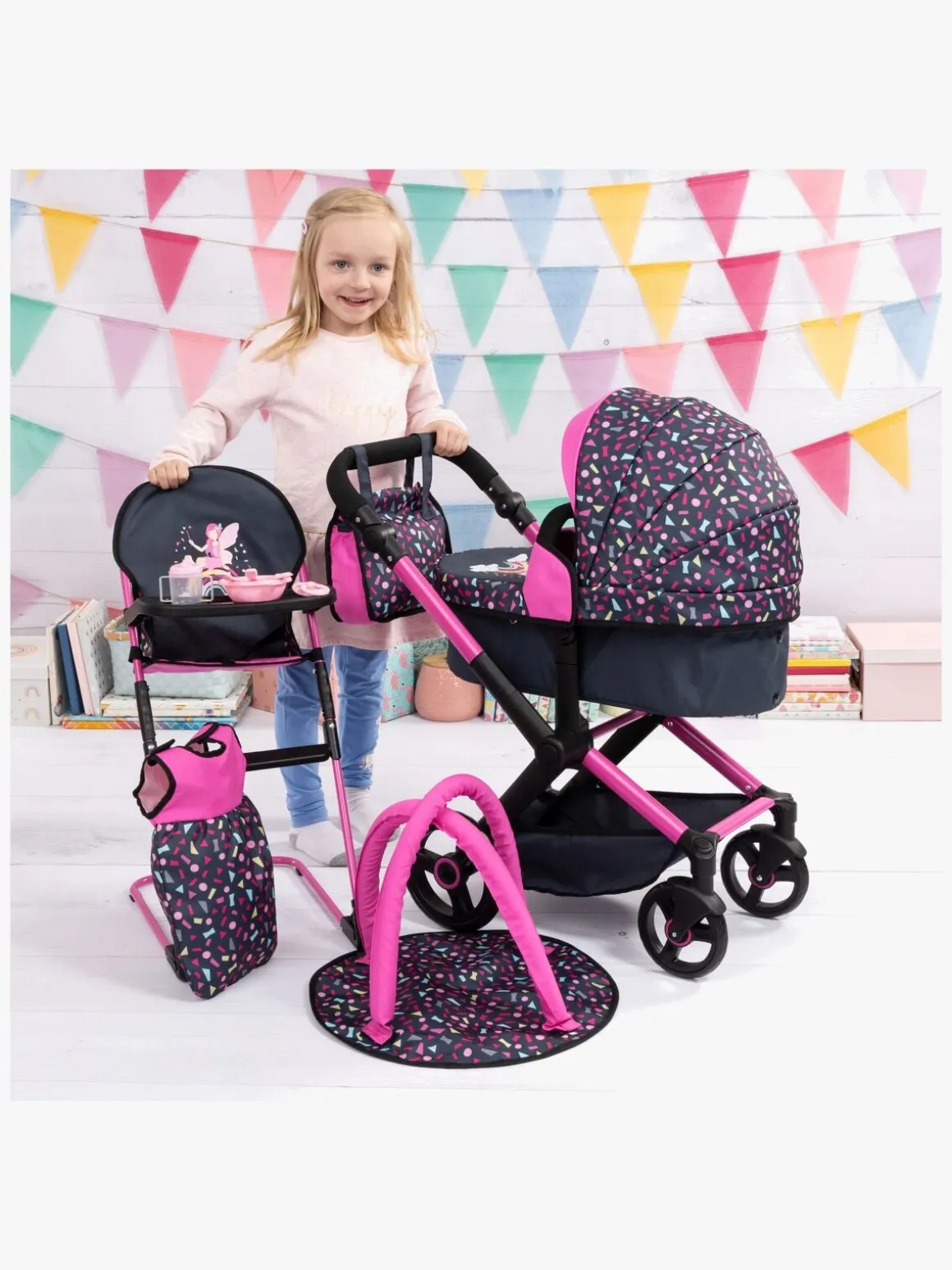 Bayer Design Combi Dukkevogn Xeo Delux Sæt, Dark Blue