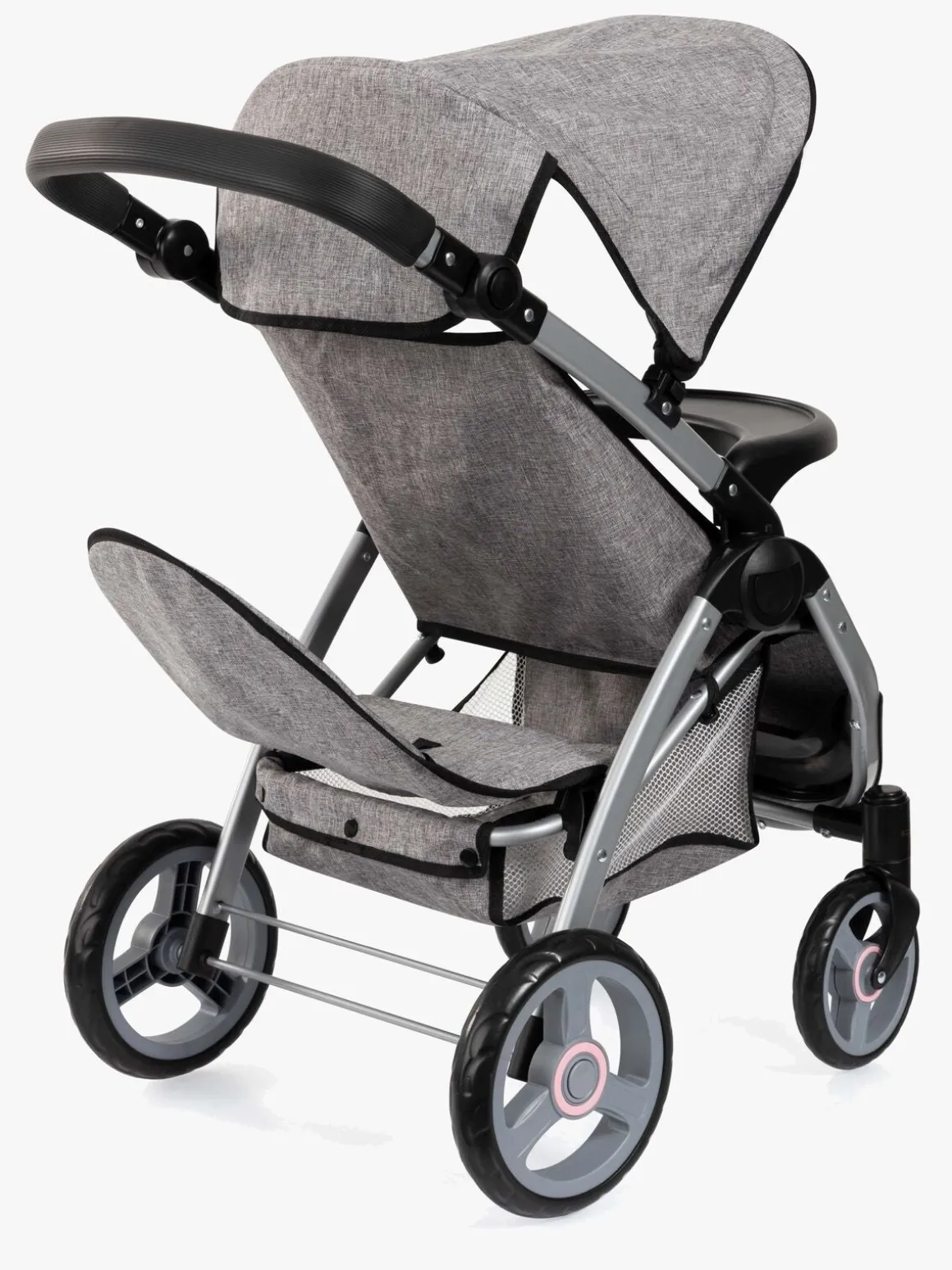 Bayer Design Twin Star Tvillingedukkevogn, Grå