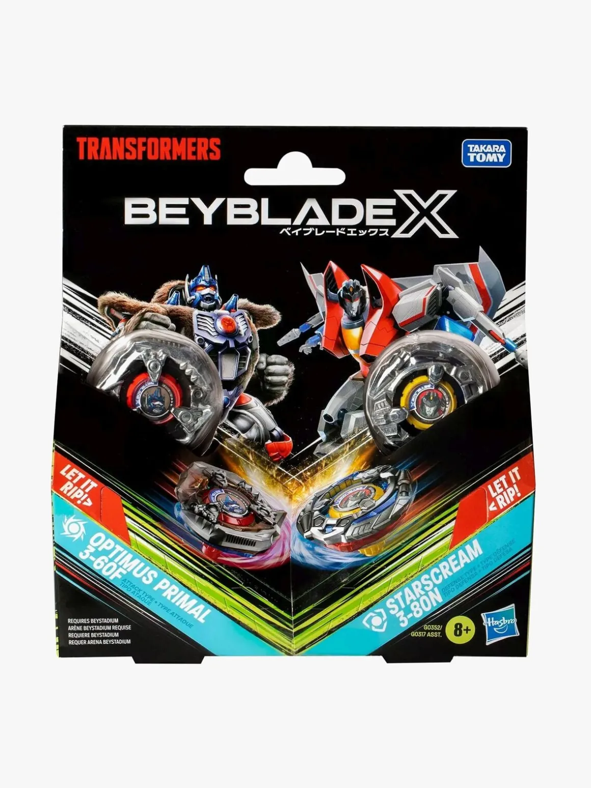 Beyblade Tra Op Starscream Spinnere