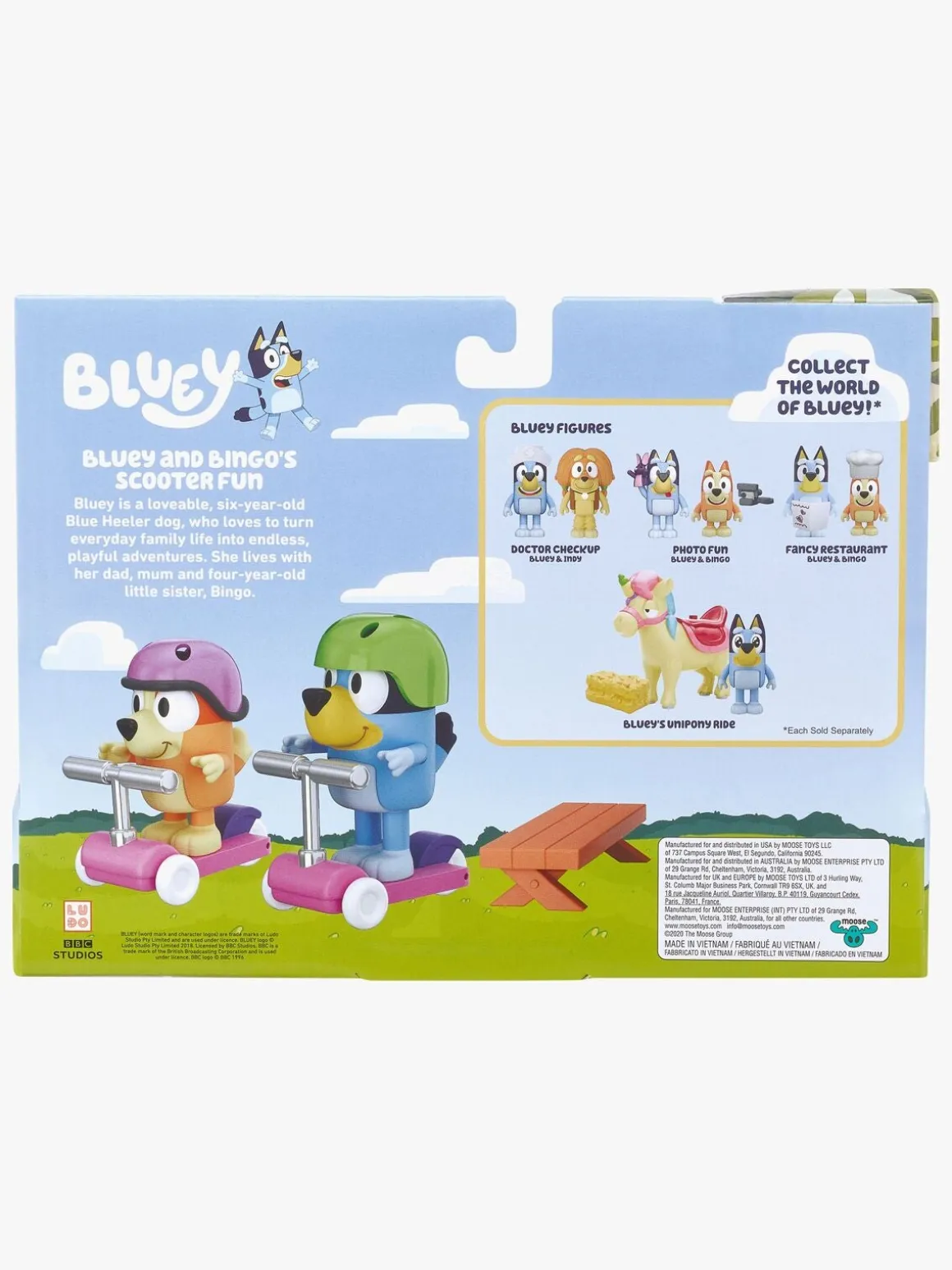 Bluey Figursæt Bluey & Bingo med Løbehjul