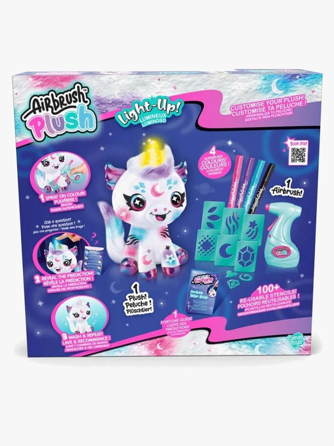 Canal Toys Airbrush Plush Neon Bamse Enhjørning