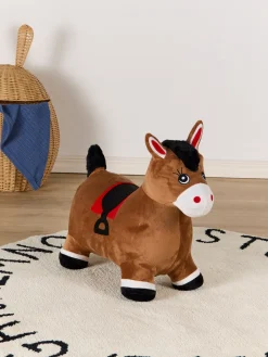 Cloudberry Castle Hoppedyr Hest med Plysbetræk, Brun