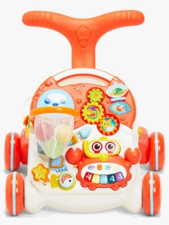 Cloudberry Castle 2-i-1 Gåvogn med Aktivitetsbord, Orange