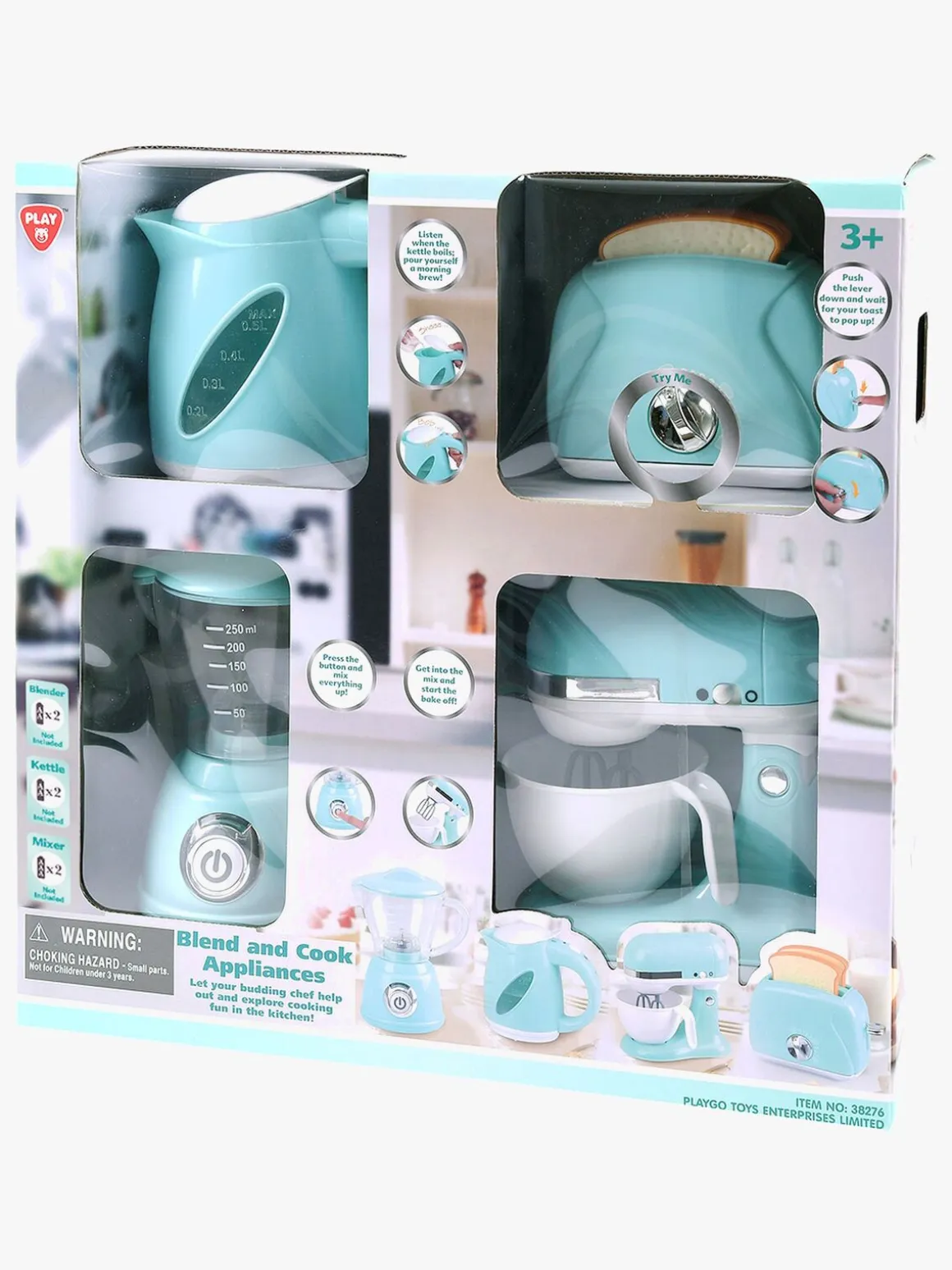 Cloudberry Castle Køkkenredskabssæt 4 Dele, Blå