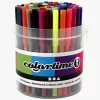 Colortime Tusser med 2 mm Filtspids, Blandede Farver, 100 stk.