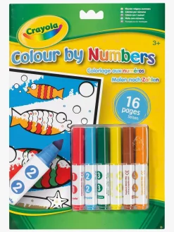 Crayola Colour By Numbers Malesæt Dyr 16 Sider & 6 Tusser