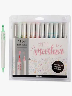 Creativ Company Sketch Marker Tusser Pastelfarver 12-pak