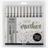Creativ Company Sketch Marker Tusser Afdæmpede Farver 12-pak
