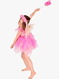 Den Goda Fen Kostume Fe med Tilbehør 98-104 cm, Pink