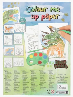 Dino World Malesæt Colour Me Up Paper