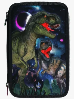 Dino World Penalhus med 3 Rum med LED-lys