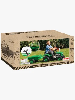 DOLU Pedaltraktor m. Anhænger, Grøn