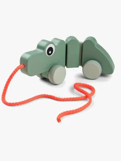 Done By Deer Træklegetøj Krokodille, Grøn