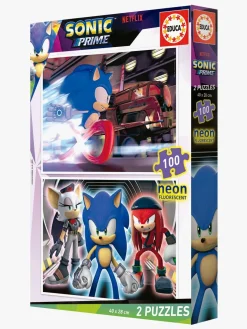 Educa Sonic Prime Puslespil Neon 2x100 Brikker
