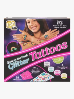 FAB LAB Glow In The Dark Glitter Tatoveringssæt