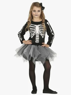 Fiestas Guirca Kostume Skelet Pige