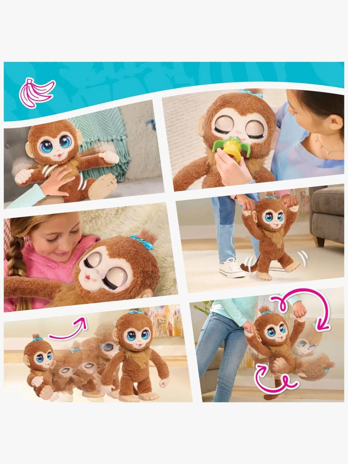 FurReal Peanut The Playful Monkey Interaktiv Abe 38 cm