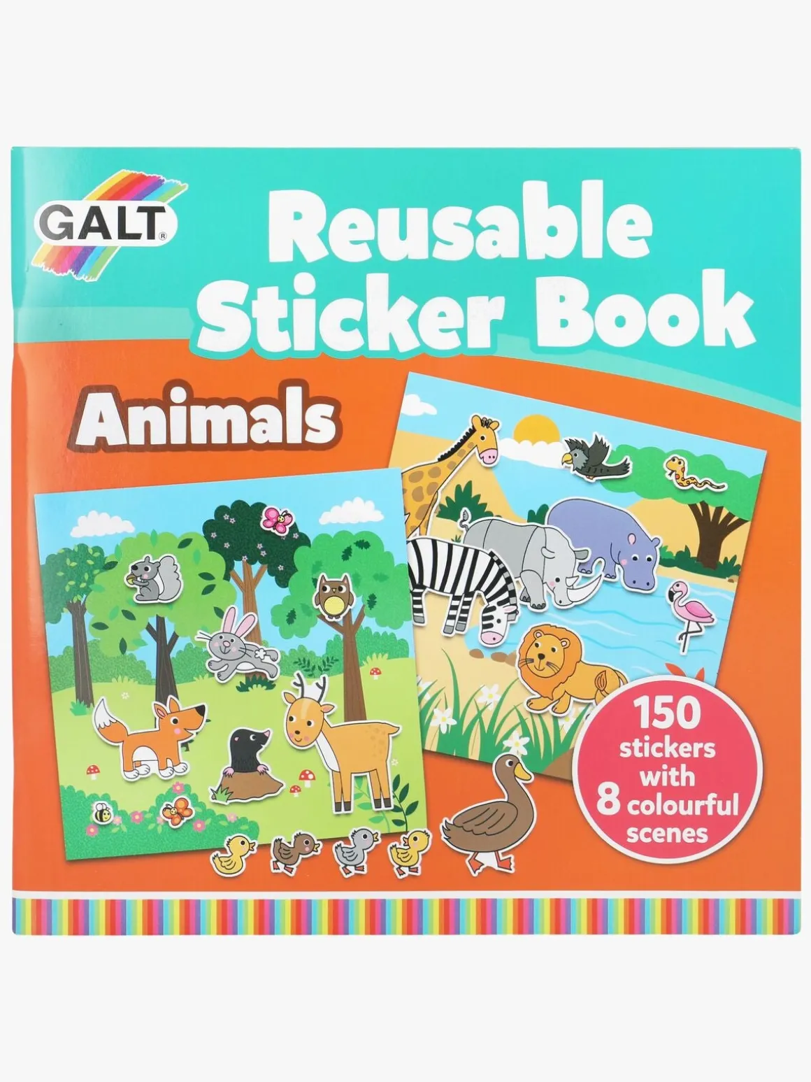 Galt Klistermærkebog Genanvendelig Dyr