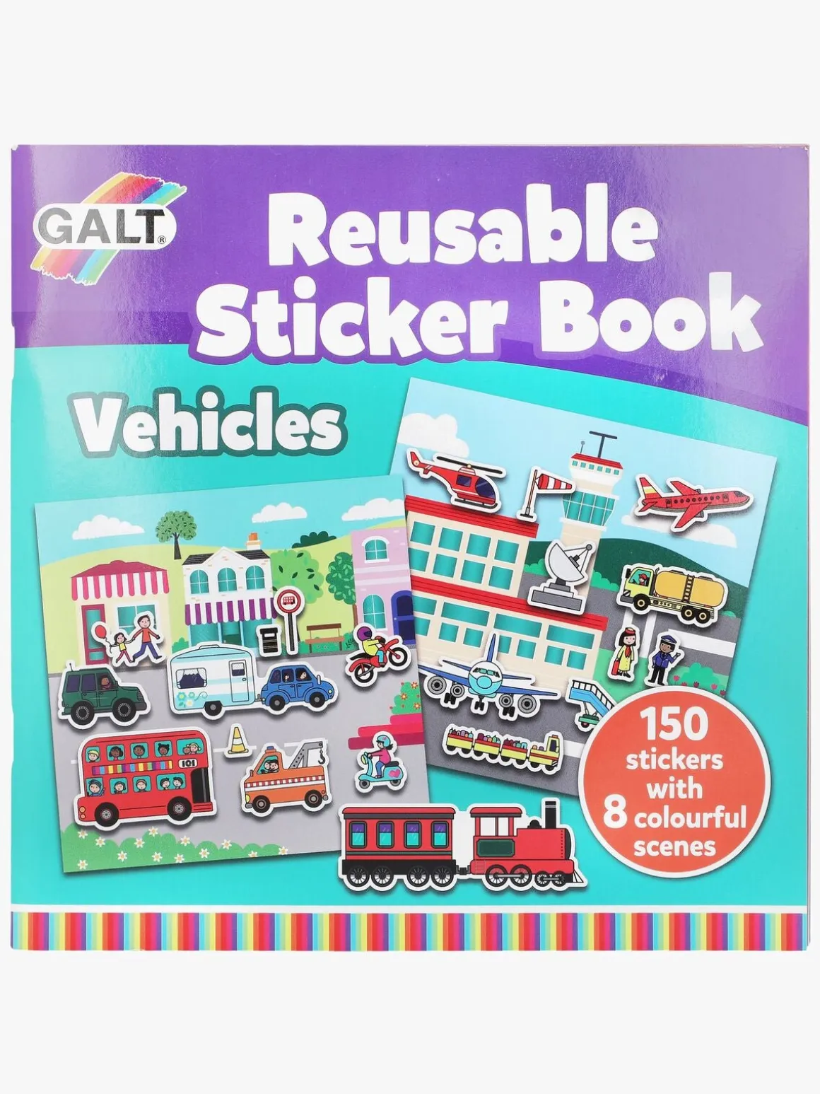 Galt Klistermærkebog Genanvendelig Transportmiddel