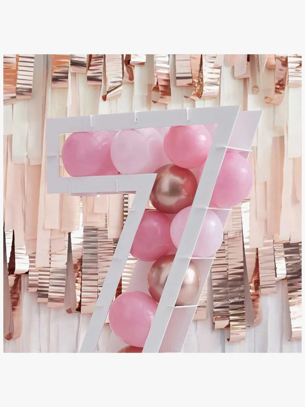 Ginger Ray Mosaic "7" Ballonstativ, Hvid