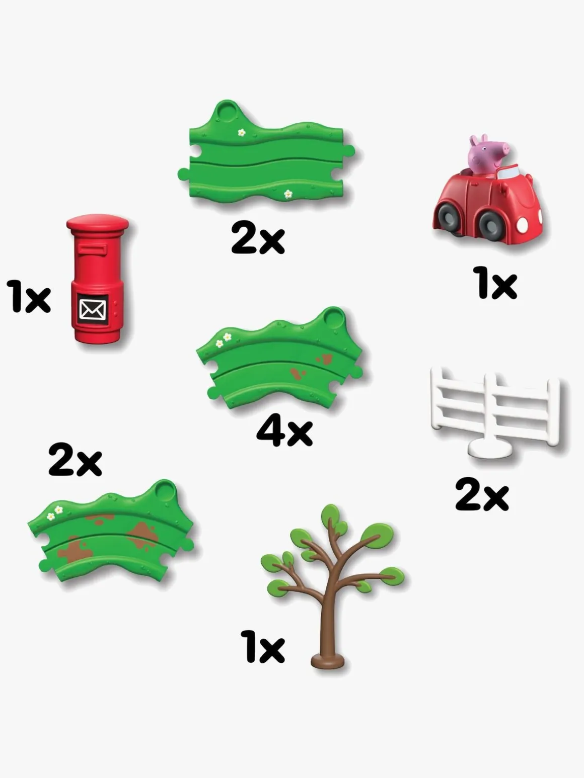 Gurli Gris Whizz Around Racerbane Rød Bil