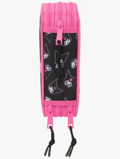 Hello Kitty Kuromi Penalhus med 3 Rum, Lyserød/sort