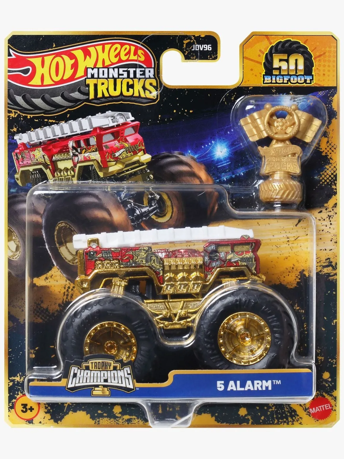 Hot Wheels Monstertrucks Bigfoot Trophy Champions Bil Blandet Udvalg