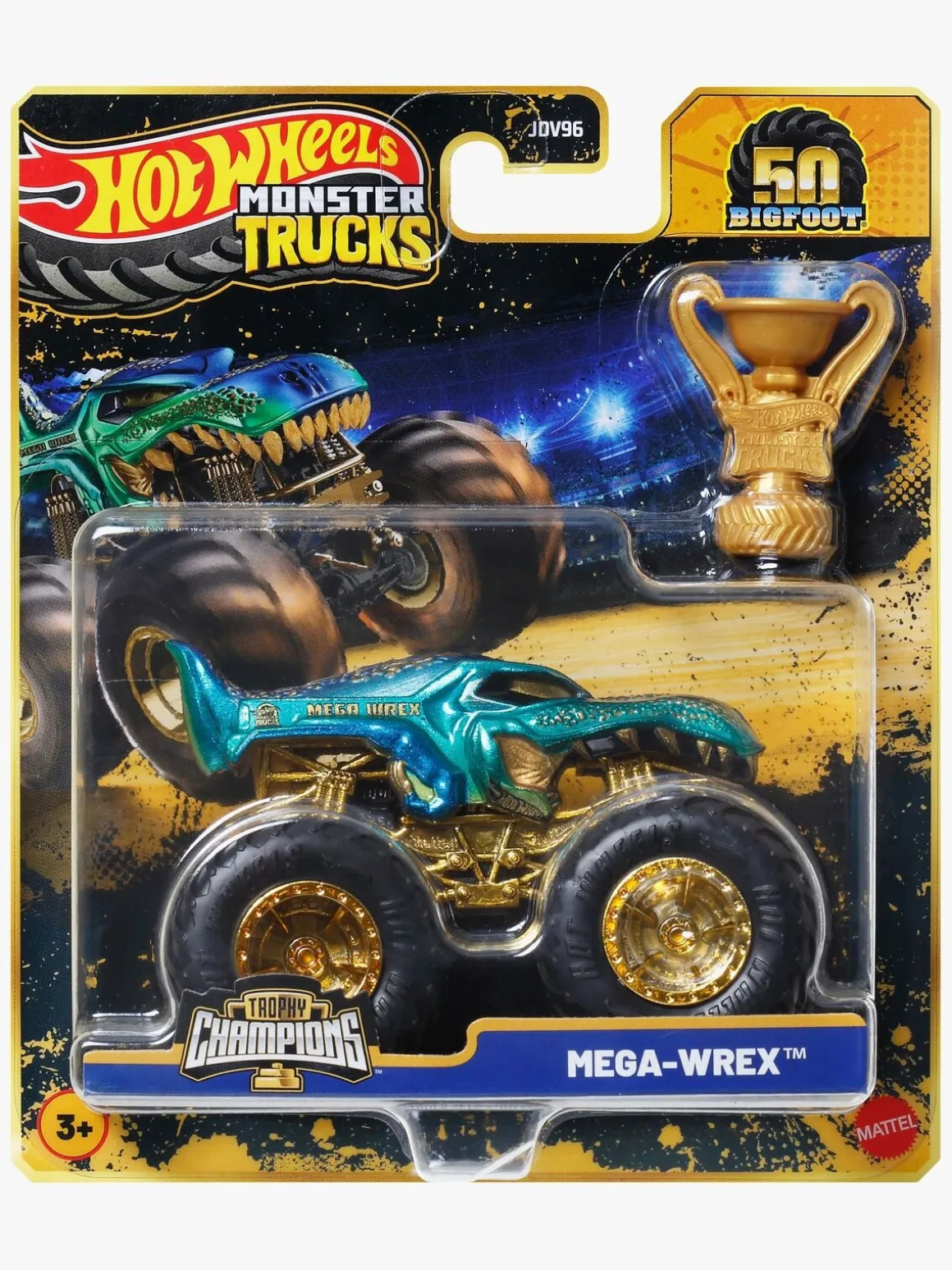 Hot Wheels Monstertrucks Bigfoot Trophy Champions Bil Blandet Udvalg