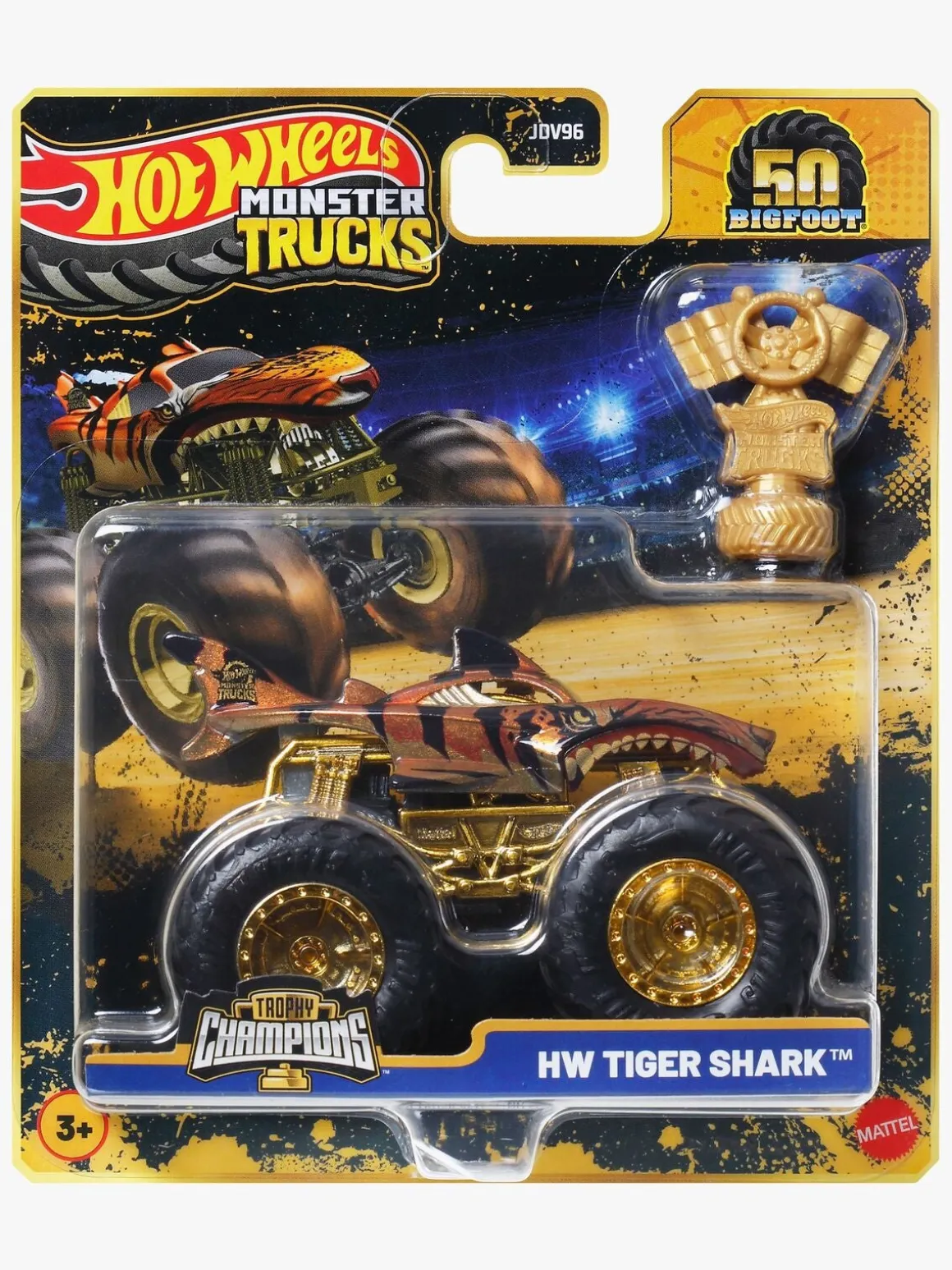 Hot Wheels Monstertrucks Bigfoot Trophy Champions Bil Blandet Udvalg