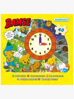 Kärnan Bamse Uret Puslespil I Træ 40 Brikker