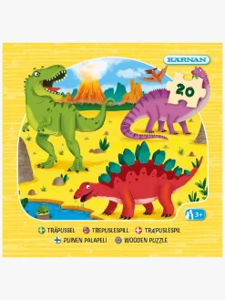 Kärnan Dinosaurer Træpuslespil i Træ 20 Brikker