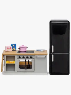 Lundby Dukkehustilbehør Sæt med Komfur og Køleskab