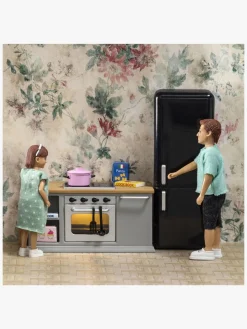 Lundby Dukkehustilbehør Sæt med Komfur og Køleskab