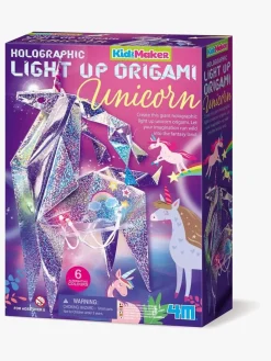 4M KidzMaker DIY-sæt Holografisk Light-Up Origami Enhjørning