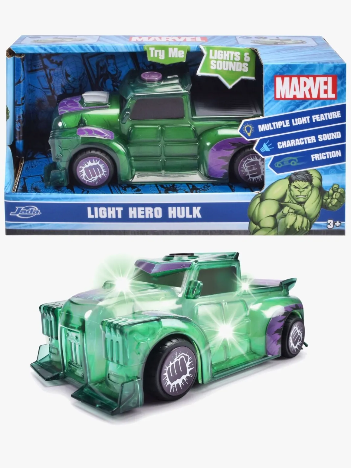 Marvel Hulk Black Panther Light-Up Bil 1:32