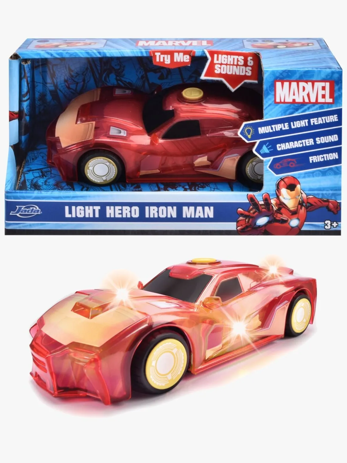 Marvel Iron Man Black Panther Light-Up Bil 1:32