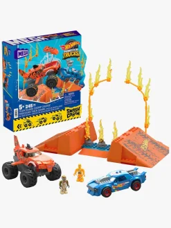 Mega Hot Wheels Bilsæt Smash N Crash Tiger Shark Chomp Course, 245 dele