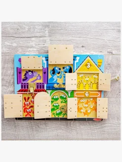 Melissa & Doug Låsebræt 6 Låger med Dyr