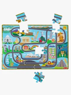 Melissa & Doug Racerbane Gulvpuslespil & Legesæt 48 Brikker