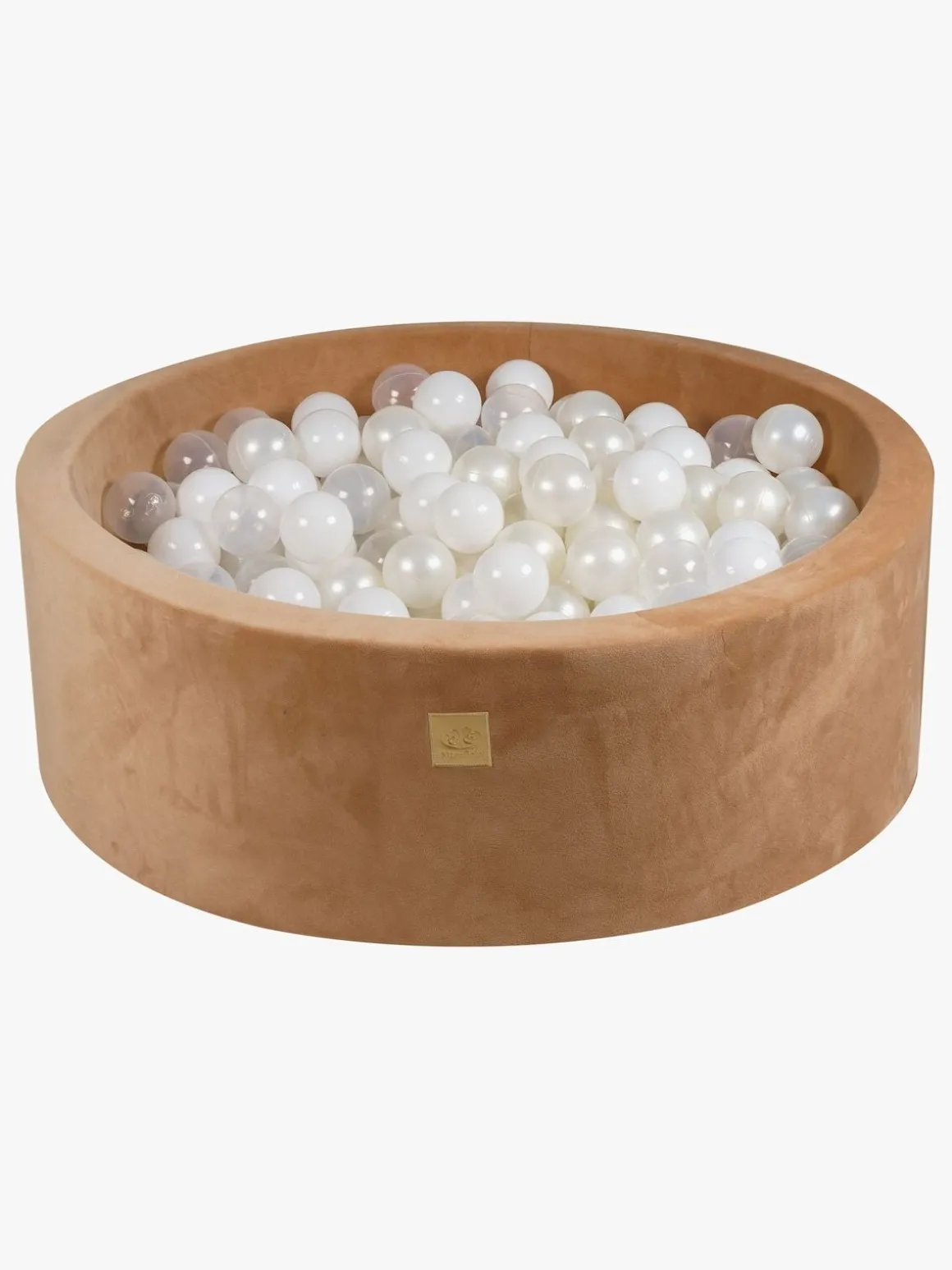 Meowbaby Rund Boldbassin Supersoft Velour 30x90, Karamel