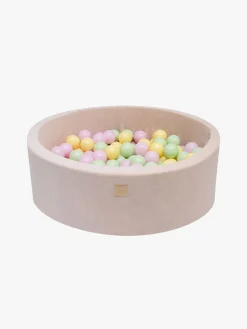 Meowbaby Rundt Boldbassin Fløjl 30x90, Ecru